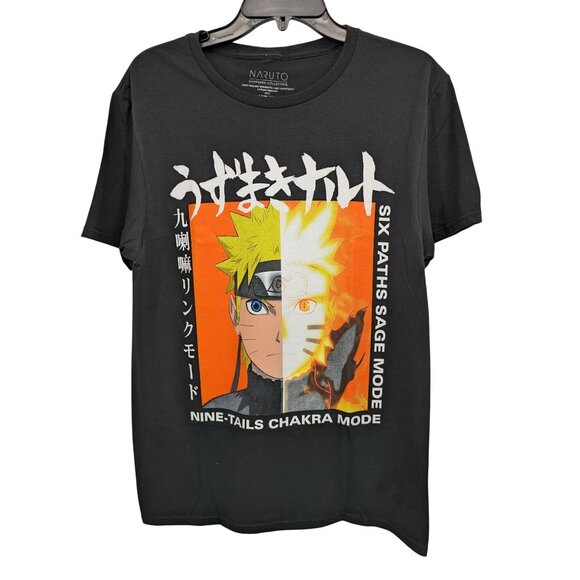 Naruto Shippuden T-Shirt Men Size M Crewneck Six Paths Sage Mode Cosplay Anime - Picture 1 of 7